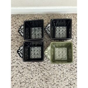 4 Temp-tations Ovenware by Tara Carved Old World Black And Green Baking Dishes
